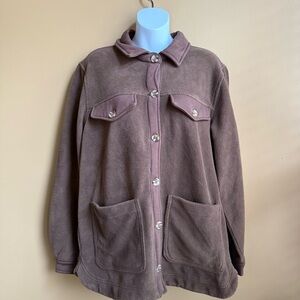 Blank NYC Chocolate Teddy Jacket Size Large